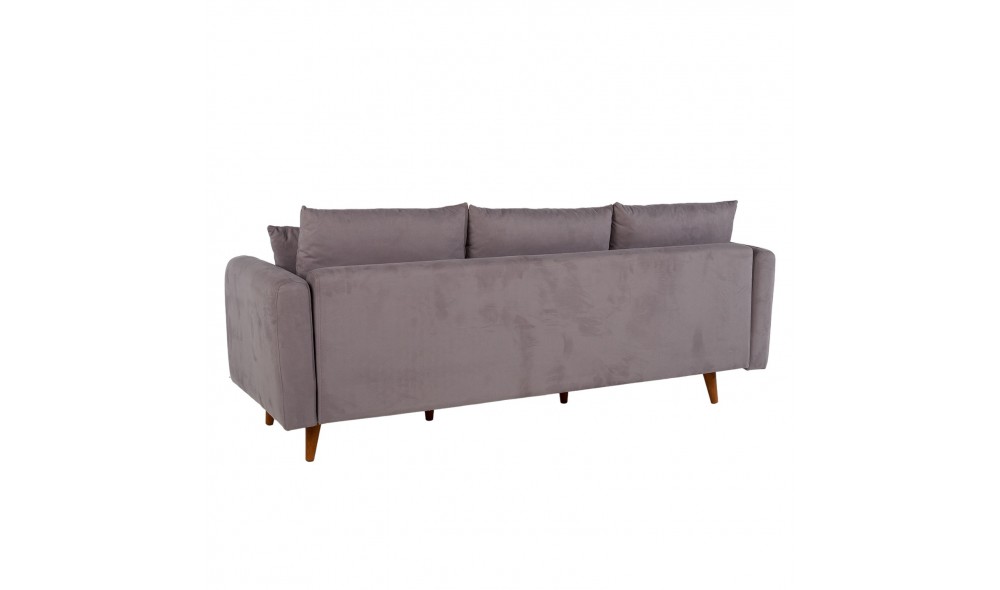 Canapea 3 locuri, Sofia - Gri, 215 x 91 x 85 cm