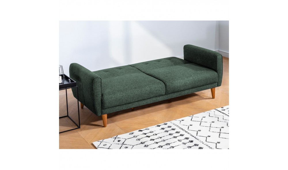 Canapea extensibila cu 3 locuri, Aria - Verde, 205 x 85 x 80 cm