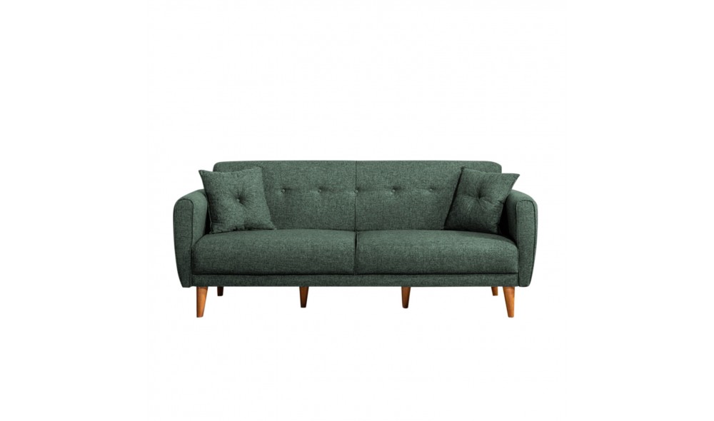Canapea extensibila cu 3 locuri, Aria - Verde, 205 x 85 x 80 cm