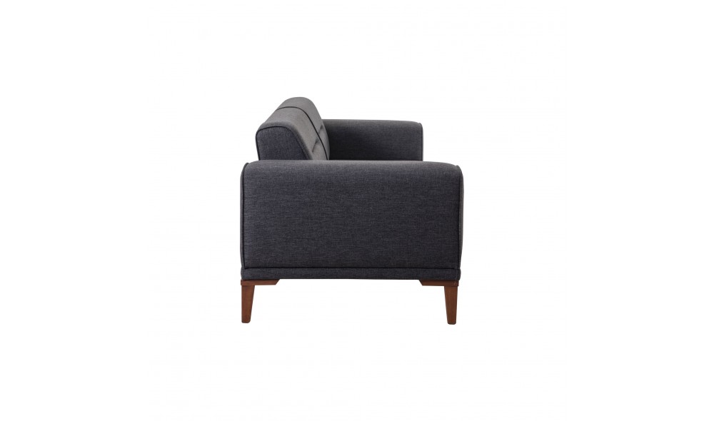 Canapea extensibila cu 3 locuri, Liones - Antracit, 223 x 82 x 94 cm