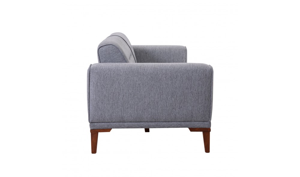 Canapea extensibila cu 3 locuri, Liones 3 - Gri, 223 x 82 x 94 cm