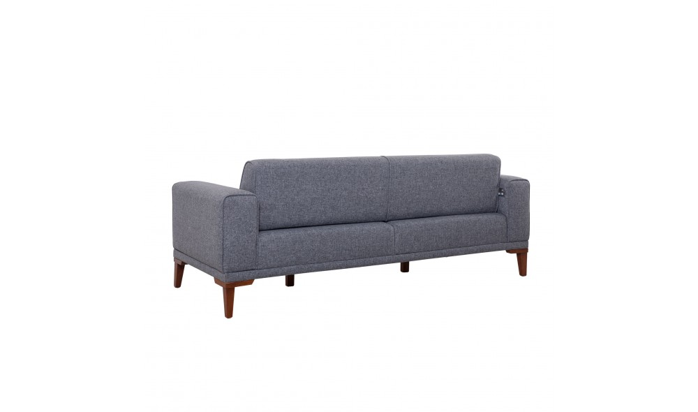 Canapea extensibila cu 3 locuri, Liones 3 - Gri inchis, 223 x 82 x 94 cm