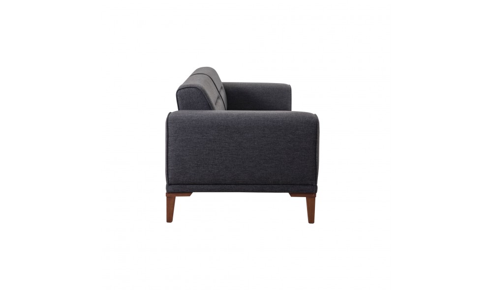 Canapea extensibila cu 3 locuri, Liones 33 - Antracit, 223 x 82 x 94 cm