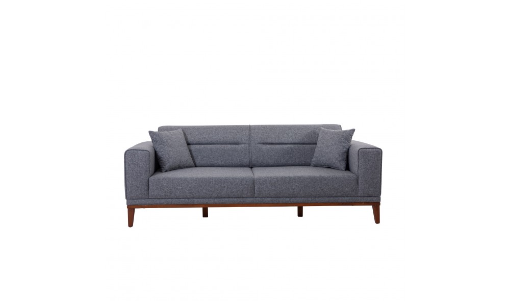 Canapea extensibila cu 3 locuri, Liones 35 - Gri inchis, 223 x 82 x 94 cm
