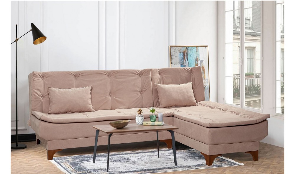 Canapea extensibila de colt, Kelebek Colt dreapta - Stanca, 225 x 86 x 160 cm