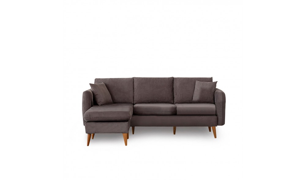Canapea de coltar, Sofia Colt Stanga - Antracit, 215 x 91 x 145 cm