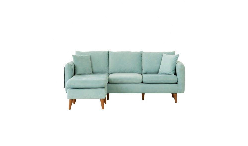 Canapea de coltar, Sofia Colt stanga - Sea Green, 215 x 91 x 145 cm