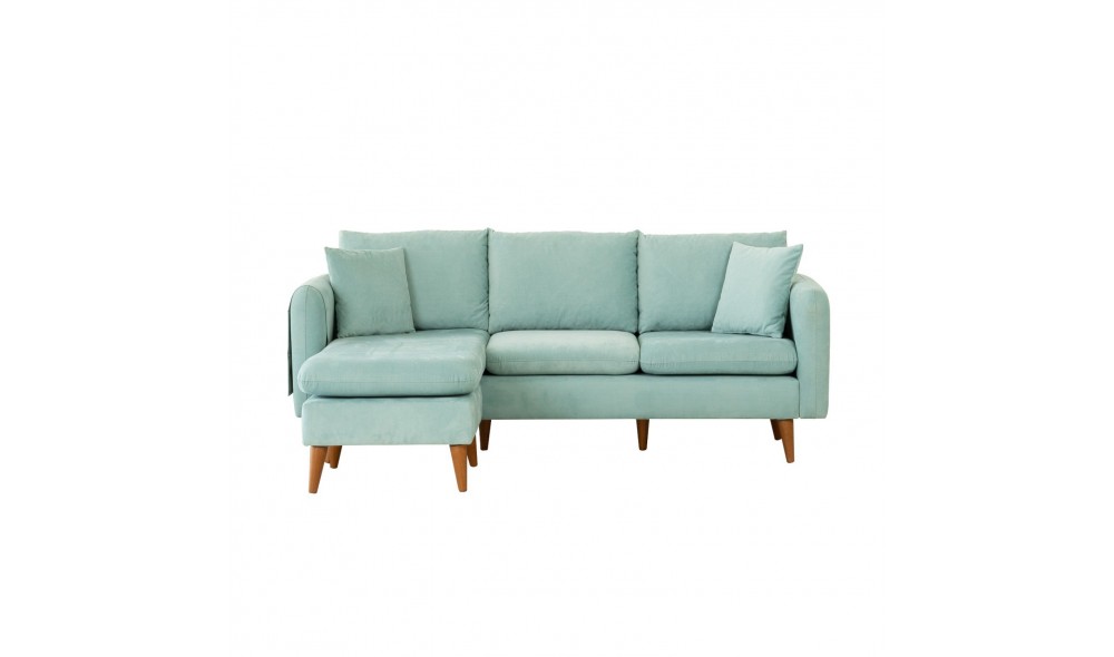 Canapea de coltar, Sofia Colt stanga - Sea Green, 215 x 91 x 145 cm
