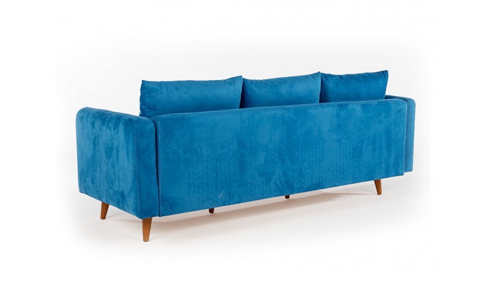 Canapea de coltar, Sofia Colt stanga - Albastru inchis, 215 x 91 x 145 cm