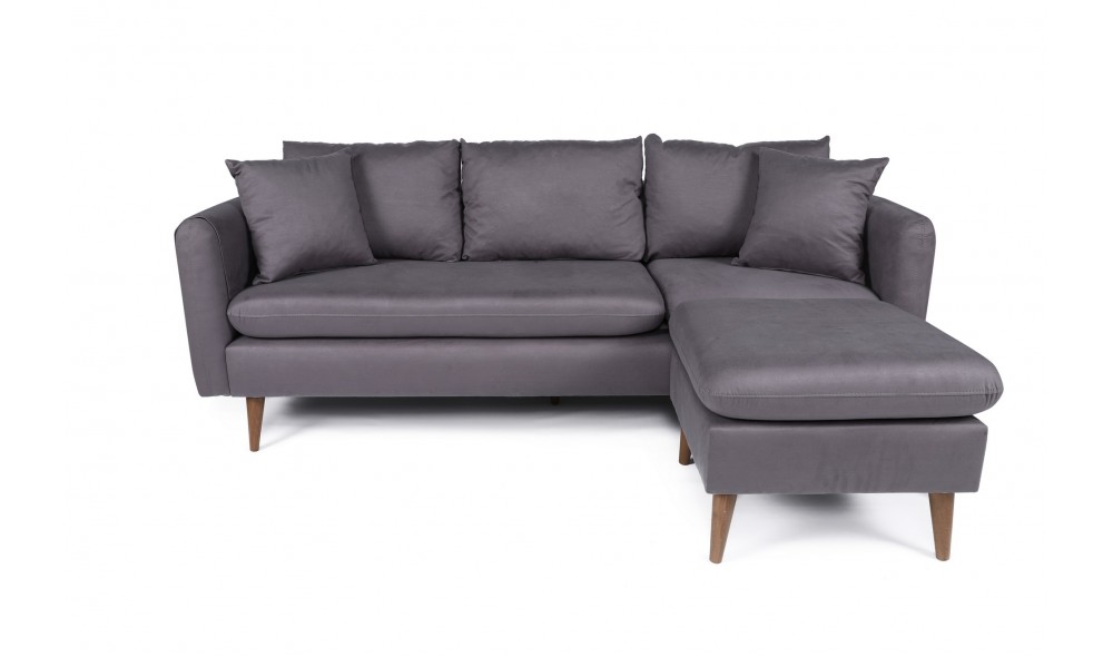 Canapea de coltar, Sofia Colt dreapta-antracit, 215 x 91 x 145 cm