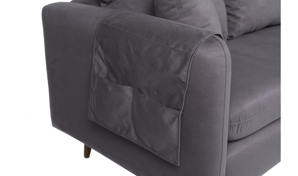 Canapea de coltar, Sofia Colt dreapta-antracit, 215 x 91 x 145 cm