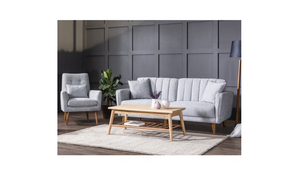 Set canapea extensibila, Aqua-TKM03-1008, 202 x 85 x 82 cm