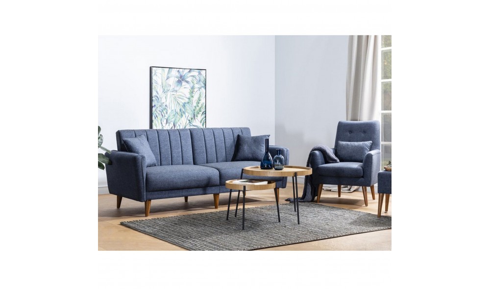 Set canapea extensibila, Aqua-TKM06-1048, 202 x 85 x 82 cm