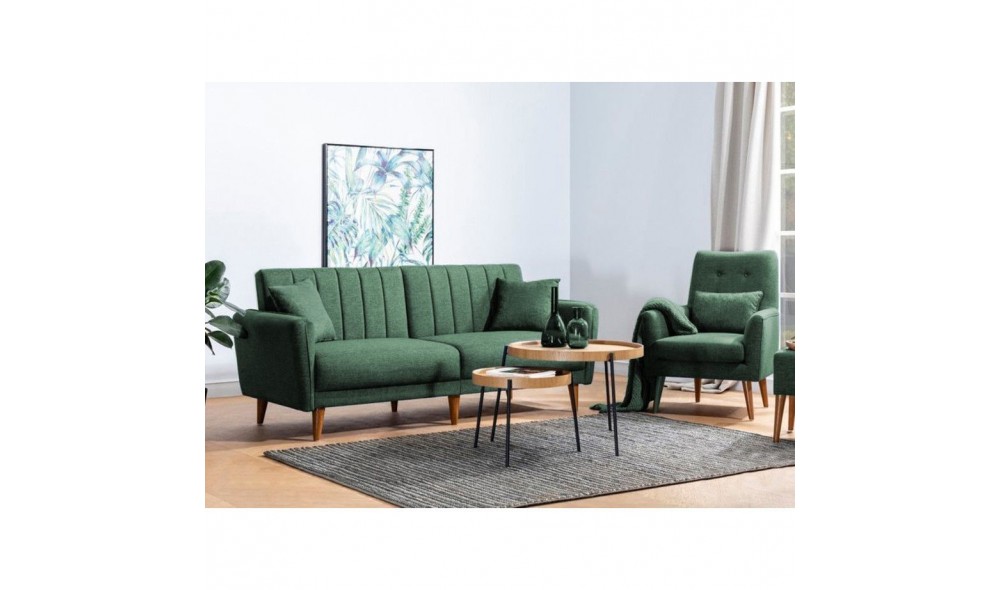 Set canapea extensibila, Aqua-TKM07-1070, 202 x 85 x 82 cm