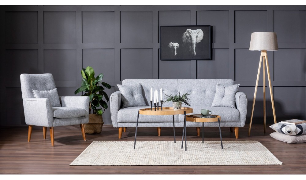 Set canapea extensibila, Aria-TKM03-1008, 205 x 85 x 80 cm