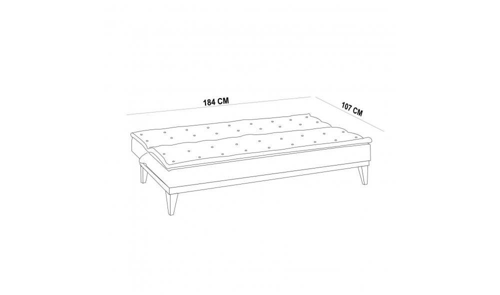 Set canapea extensibila, Fuoco-TKM01- 1053, 184 x 80 x 80 cm
