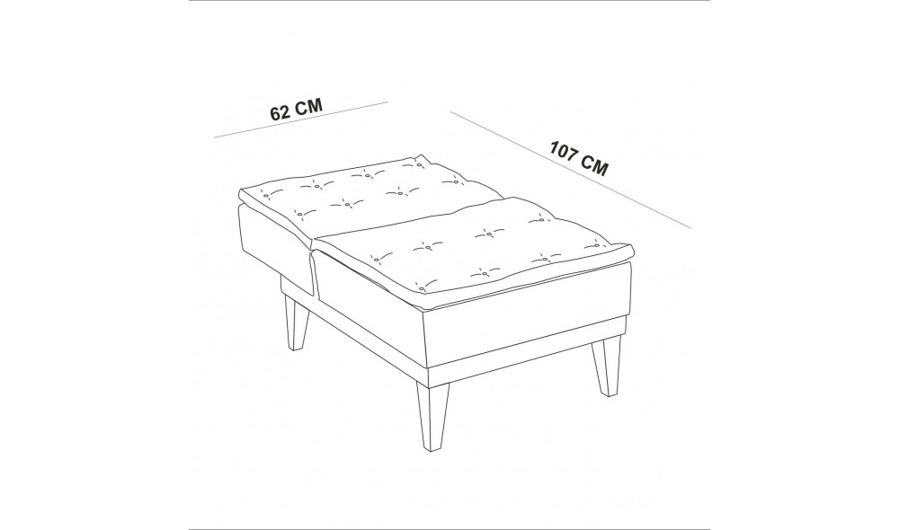 Set canapea extensibila, Fuoco-TKM01- 1053, 184 x 80 x 80 cm
