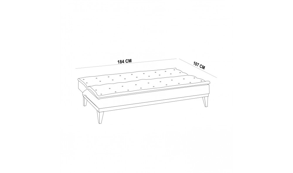 Set canapea extensibila, Fuoco-TKM03-1008, 180 x 78 x 80 cm