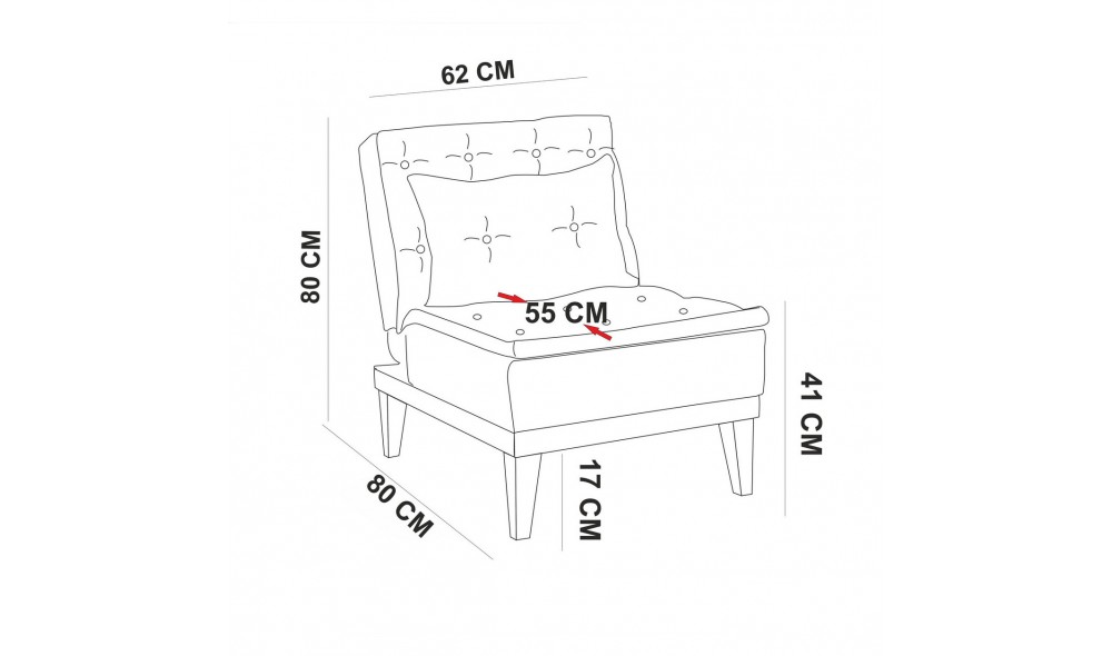 Set canapea extensibila, Fuoco-TKM04-94216, 180 x 78 x 80 cm