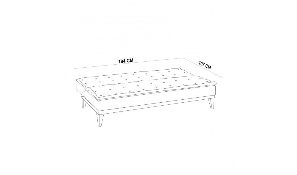 Set canapea extensibila, Fuoco-TKM07-1070, 184 x 80 x 80 cm