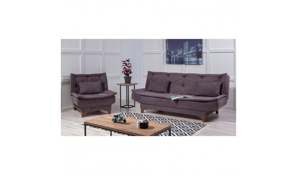 Set canapea extensibila, Kelebek TKM1-1501, 190 x 90 x 85 cm