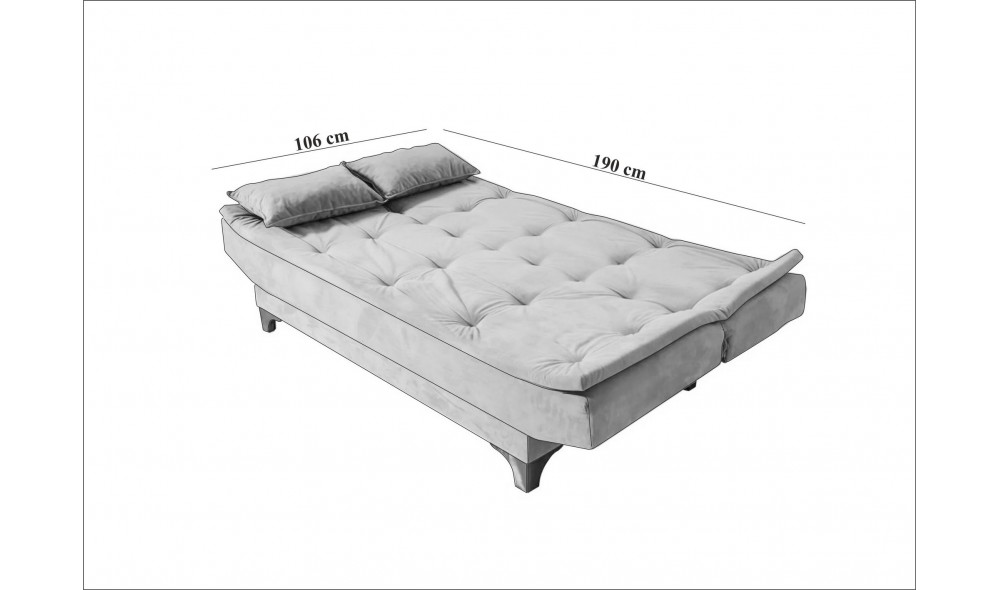 Set canapea extensibila, Kelebek-TKM06 0201, 190 x 90 x 85 cm