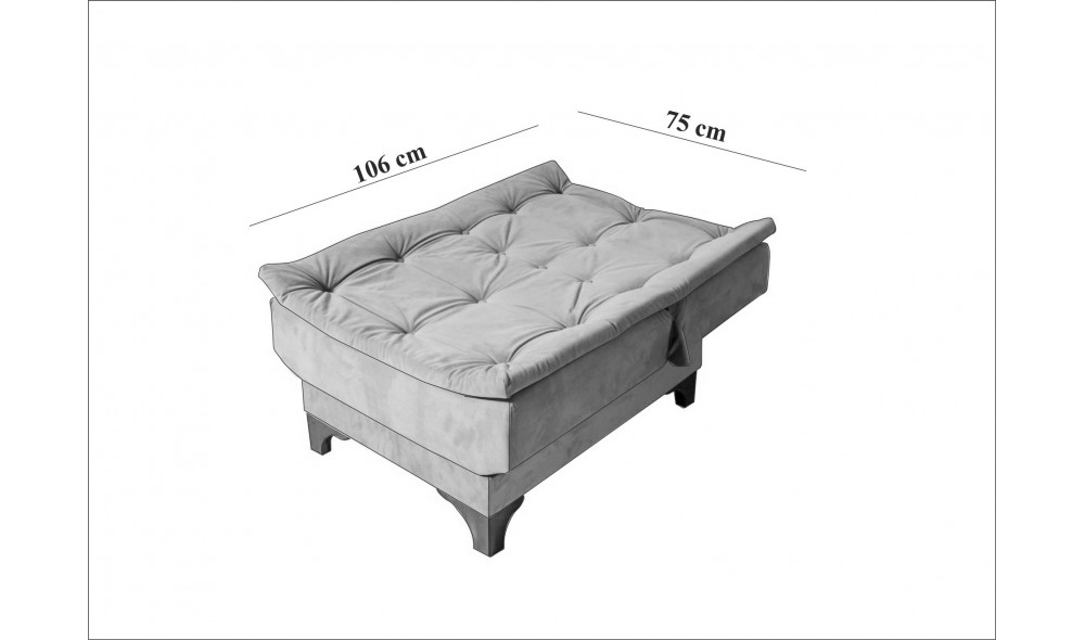 Set canapea extensibila, Kelebek-TKM08 0900, 190 x 90 x 85 cm