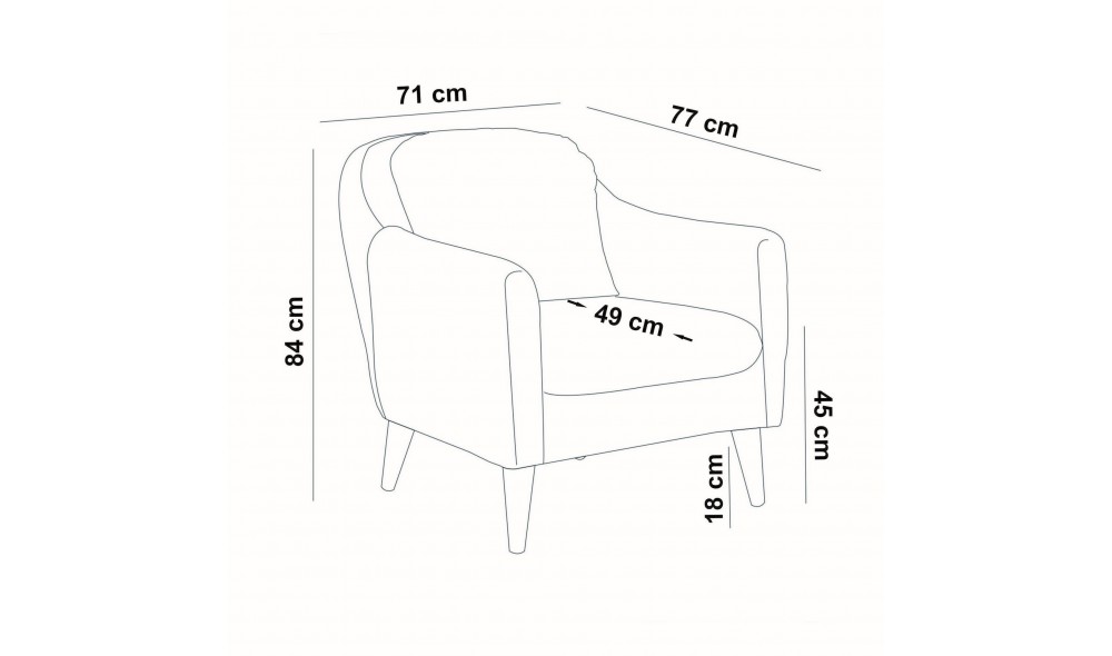Set canapea, Sofia-TKM05-0201, 215 x 91 x 85 cm