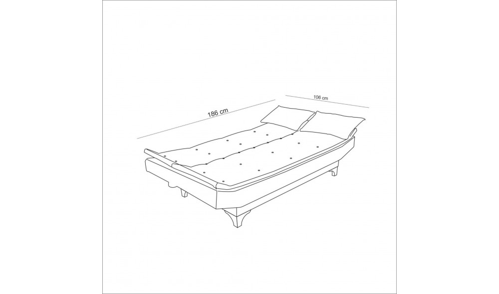 Set canapea extensibila, Santo-TKM05-94216, 190 x 90 x 85 cm