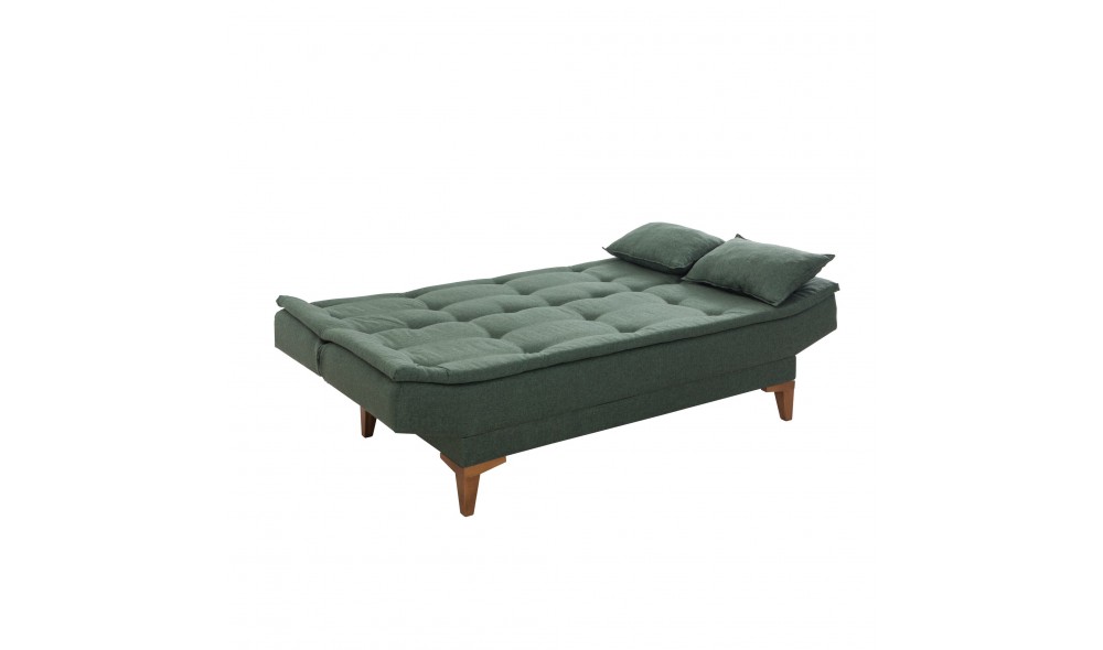 Canapea extensibila cu 3 locuri, Santo - Verde, 186 x 90 x 85 cm