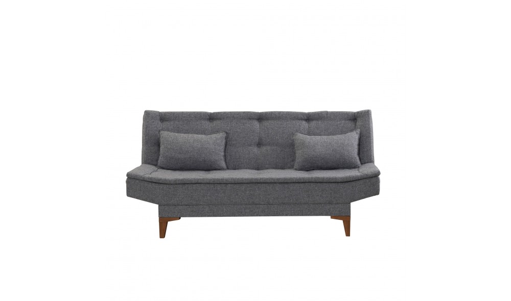 Canapea extensibila cu 3 locuri, Santo - Gri inchis, 186 x 90 x 85 cm