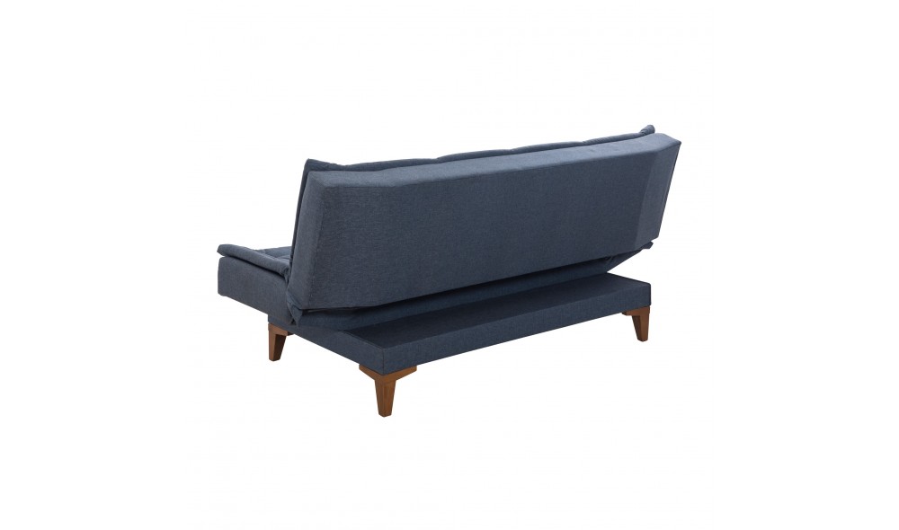 Canapea extensibila cu 3 locuri, Santo - Albastru inchis, 186 x 90 x 85 cm