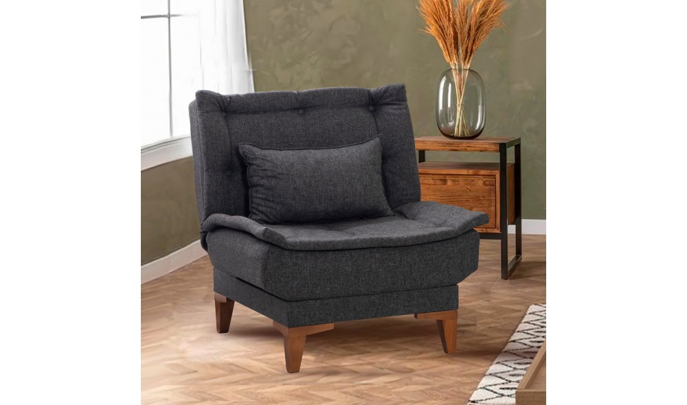 Fotoliu, Santo - Antracit, 75 x 90 x 70 cm