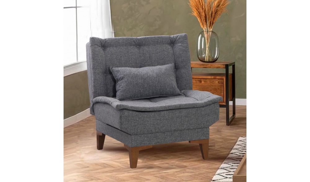 Fotoliu, Santo - Gri inchis, 75 x 90 x 70 cm