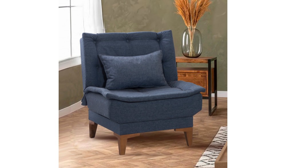 Fotoliu, Santo - Albastru inchis, 75 x 90 x 70 cm