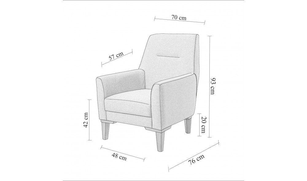 Set canapea extensibila, Liones - Gri inchis, 223 x 82 x 94 cm