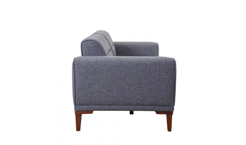 Set canapea extensibila, Liones - Gri inchis, 223 x 82 x 94 cm