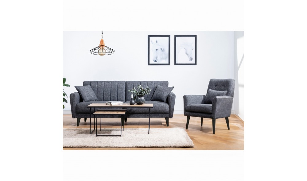 Set canapea extensibila, AQUA-TAKIM1-S 1053, 205 x 90 x 80 cm