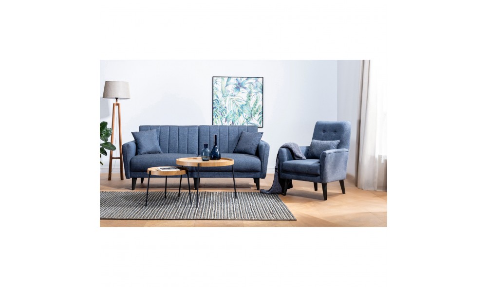 Set canapea extensibila, AQUA-TAKIM6-S 1048, 205 x 90 x 80 cm