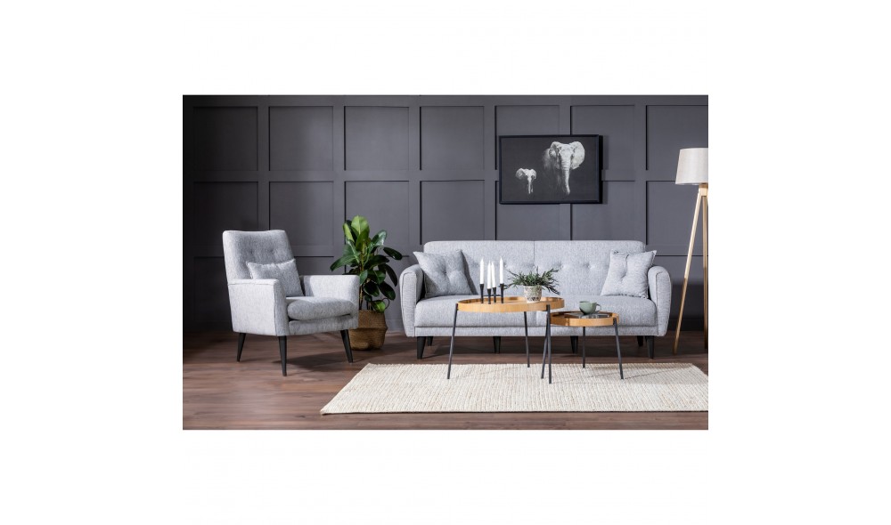 Set canapea extensibila, ARIA-TAKIM3-S 1008, 205 x 83 x 82 cm