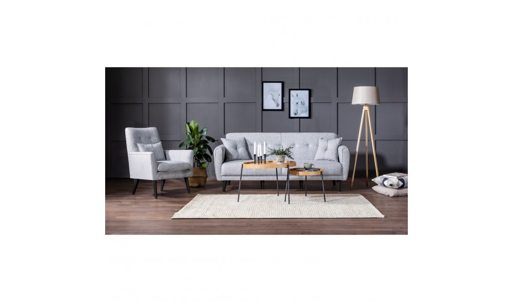 Set canapea extensibila, ARIA-TAKIM3-S 1008, 205 x 83 x 82 cm