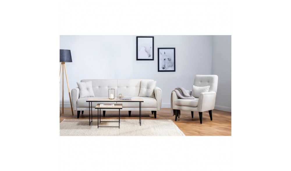 Set canapea extensibila, ARIA-TAKIM5-S 1005, 205 x 83 x 82 cm