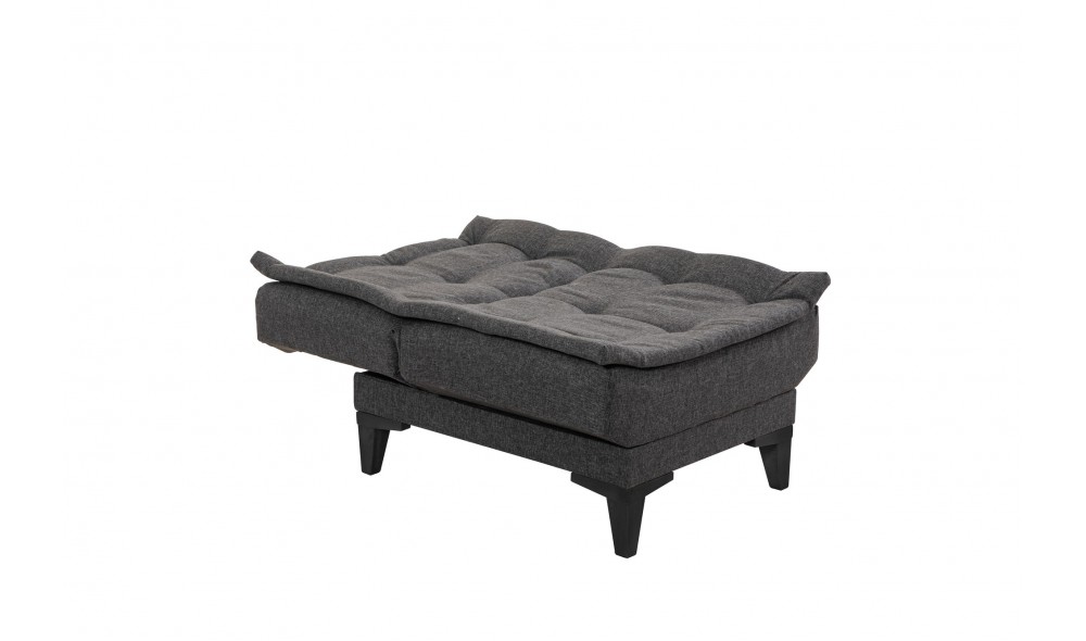 Set canapea extensibila, Santo-S-1053 - Antracit, 186 x 86 x 85 cm