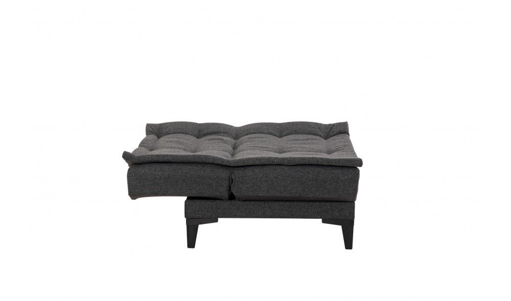 Set canapea extensibila, Santo-S-1053 - Antracit, 186 x 86 x 85 cm