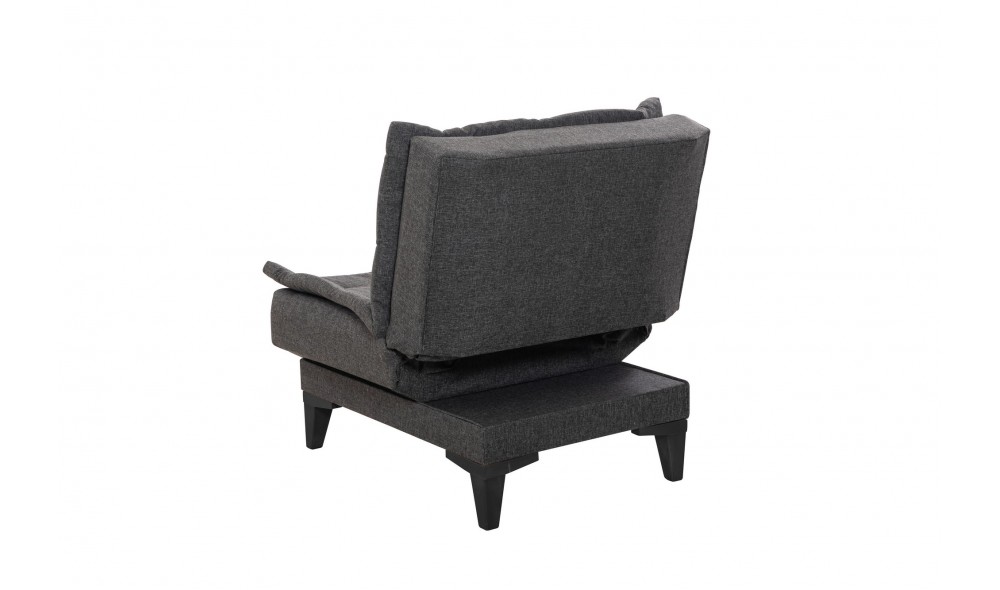 Set canapea extensibila, Santo-S-1053 - Antracit, 186 x 86 x 85 cm