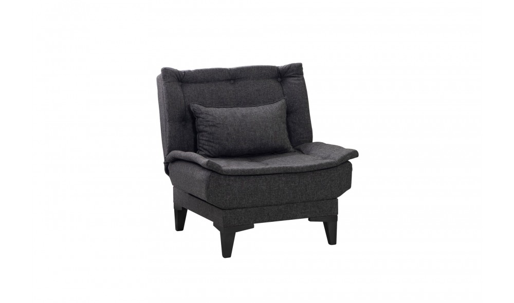 Set canapea extensibila, Santo-S-1053 - Antracit, 186 x 86 x 85 cm