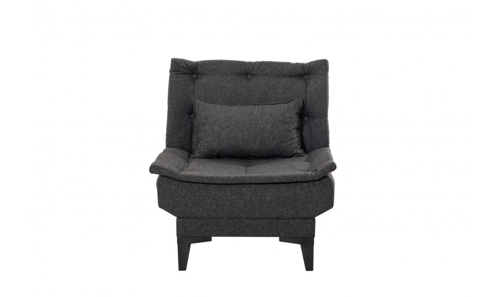 Set canapea extensibila, Santo-S-1053 - Antracit, 186 x 86 x 85 cm