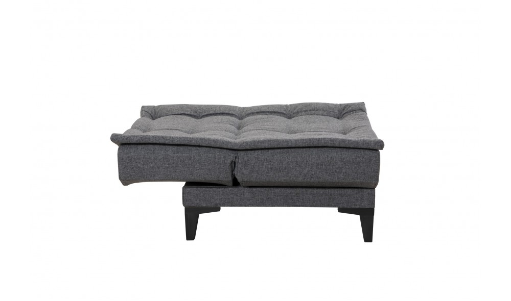 Set canapea extensibila, Santo-S-94216 - Gri inchis, 186 x 86 x 85 cm