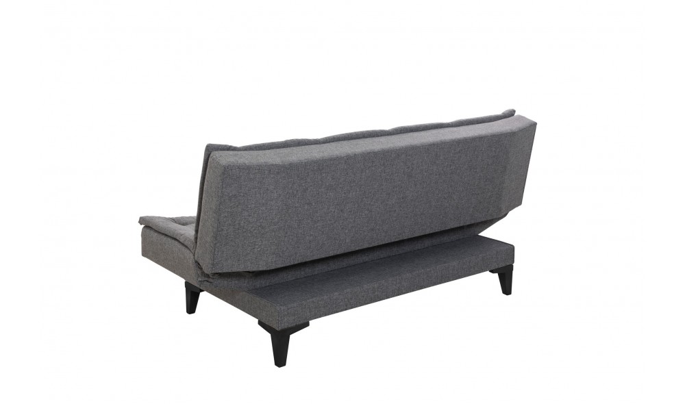 Set canapea extensibila, Santo-S-94216 - Gri inchis, 186 x 86 x 85 cm