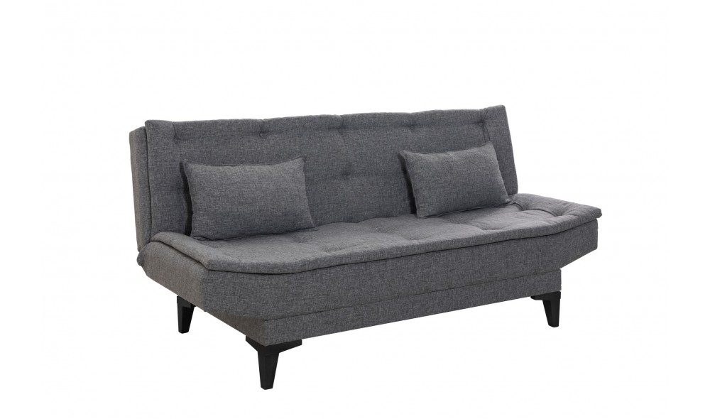 Set canapea extensibila, Santo-S-94216 - Gri inchis, 186 x 86 x 85 cm